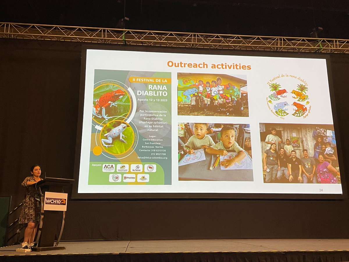 Bibiana Rojas (@biobiiana) on Twitter photo Our last (extended) group”s talk at #wch10 was delivered by <a href="/MileidyBetanco6/">Dr. Mile Betancourth-Cundar</a>, who showed the effects of habitat transformation on threatened #poisonfrogs from the Colombian Pacific. Mile has been doing really important work with local communities! Our last (extended) group”s talk at #wch10 was delivered by <a href="/MileidyBetanco6/">Dr. Mile Betancourth-Cundar</a>, who showed the effects of habitat transformation on threatened #poisonfrogs from the Colombian Pacific. Mile has been doing really important work with local communities!