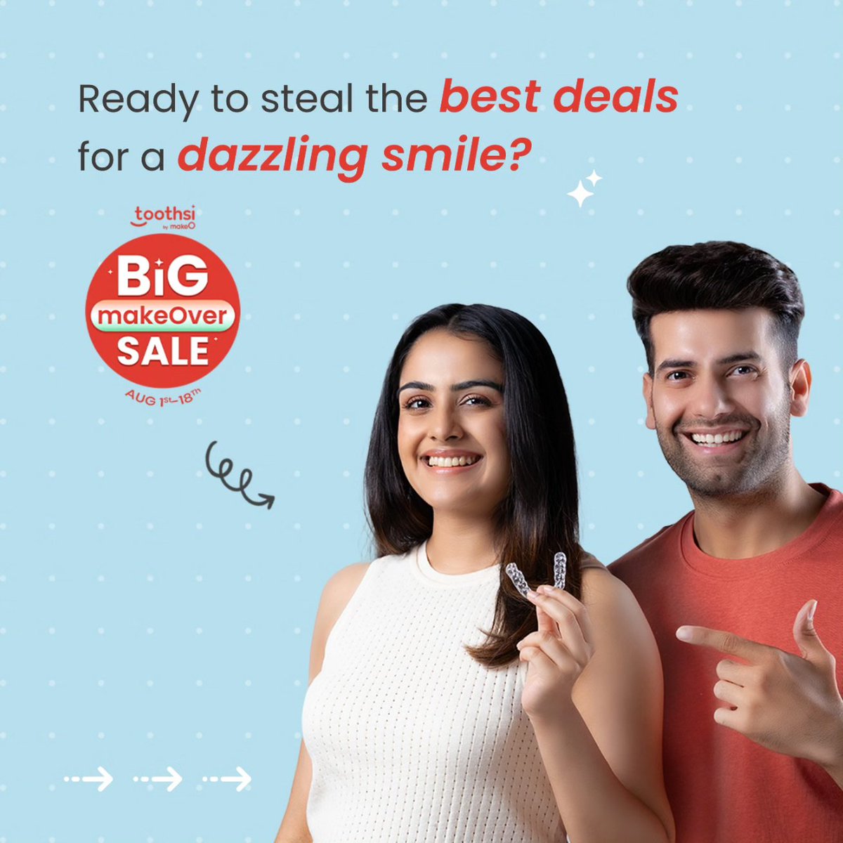 toothsialigners's tweet image. Don’t miss the Big makeOver Sale! 

Get your favorites at unbeatable discounts💫

Transform your smile with these incredible savings!

#BigMakeOverSale #TransformationTime #StunningDeals #GetReadyToSave #MakeOverMagic #toothsialigners #toothsi #InvisibleAligners #makeO #makeOver