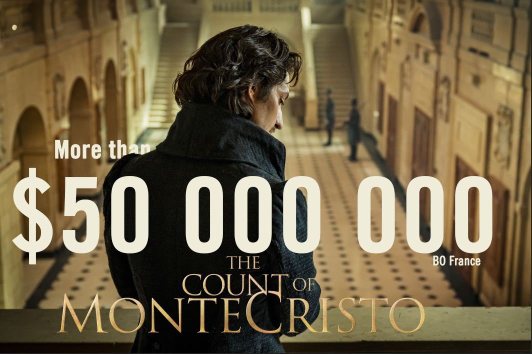 Benoit Sauvage (@benoitsauvage) on Twitter photo Milestone Achievement: The Count of Monte Cristo Surpasses $50 Million at the French Box Office! 🔥🔥
Tremendous achievement for @matthieudelaporte & <a href="/alexdelapat1971/">Alexandre de la Patelliere</a> ‘s film, which has now captivated over 6 million viewers in France, ahead of its international releases. Milestone Achievement: The Count of Monte Cristo Surpasses $50 Million at the French Box Office! 🔥🔥
Tremendous achievement for @matthieudelaporte & <a href="/alexdelapat1971/">Alexandre de la Patelliere</a> ‘s film, which has now captivated over 6 million viewers in France, ahead of its international releases.