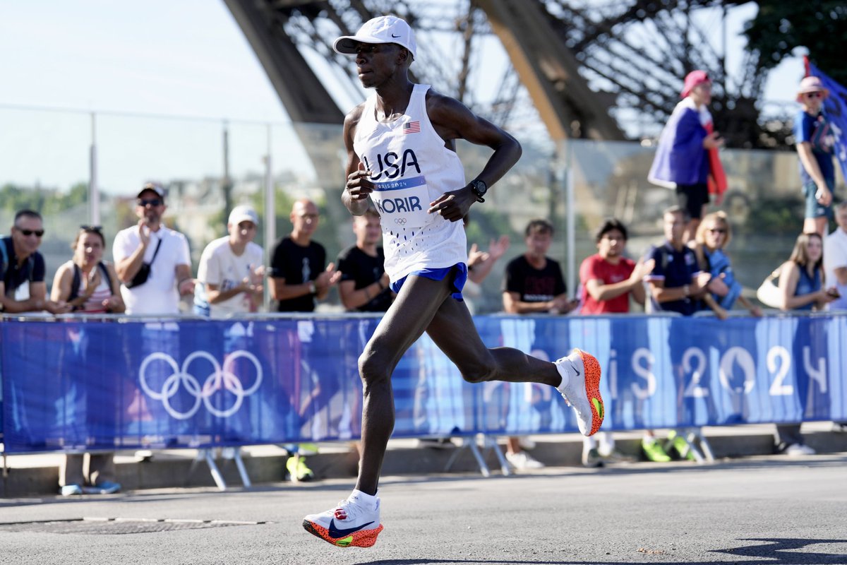 What a morning at the marathon 🤩🇺🇸

Conner Mantz - 8 (2:08.12) 
Clayton Young - 9 (2:08.44)
Leonard Korir - 63 (2:18.45) 

#ParisOlympics