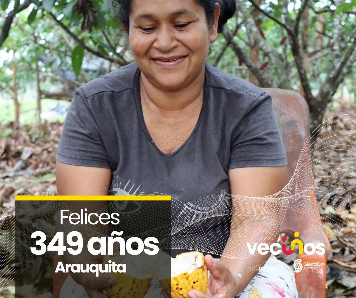 Nos unimos a la celebración de los 349 años de fundación de Arauquita y felicitamos a todos sus habitantes en este nuevo aniversario. 

¡Felicidades, Arauquita! Sigamos construyendo juntos un futuro próspero y sostenible.