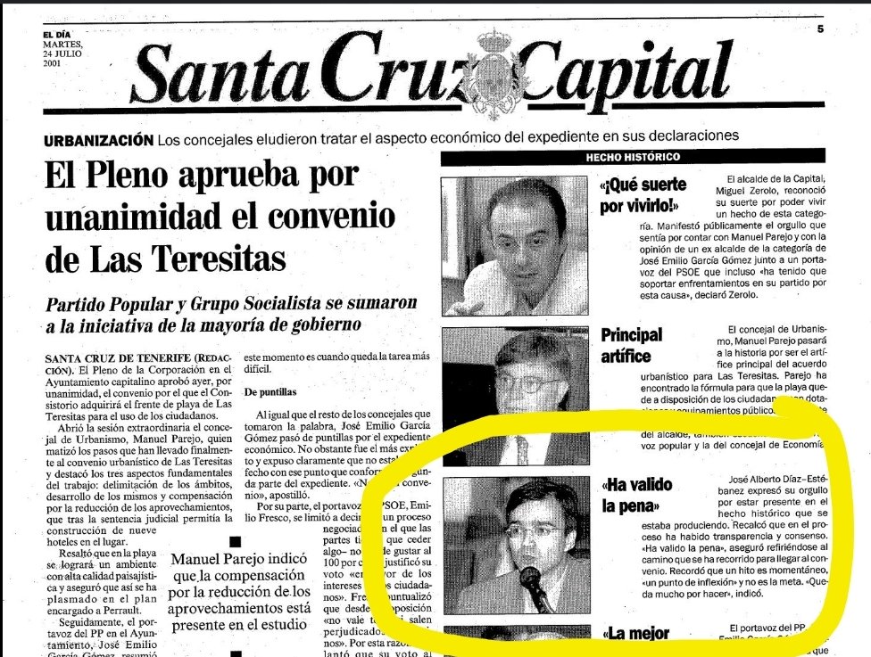 Y tanto que ha resistido el cabrón!!!!
Como dijo sobre el pleno de las Teresas casi en el siglo pasado y en el mismo sillón donde está ahora, "ha valido la pena"
Cuando la vergüenza no existe. 
Cruz perro puto, como decía mi abuela.