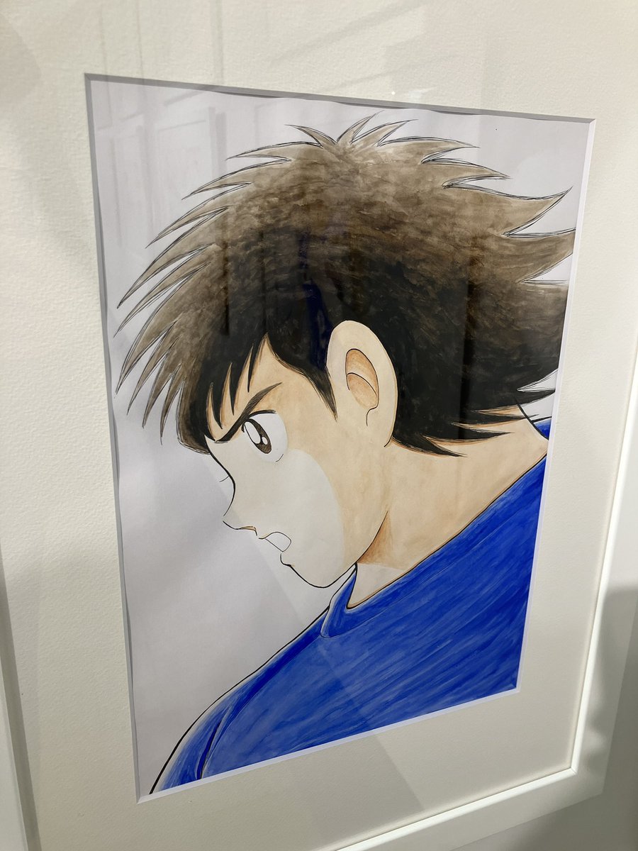 ✨キャプテン翼原画展✨ 翼&岬の横顔⚽️ゴールデンコンビ🫶 #キャプテン翼