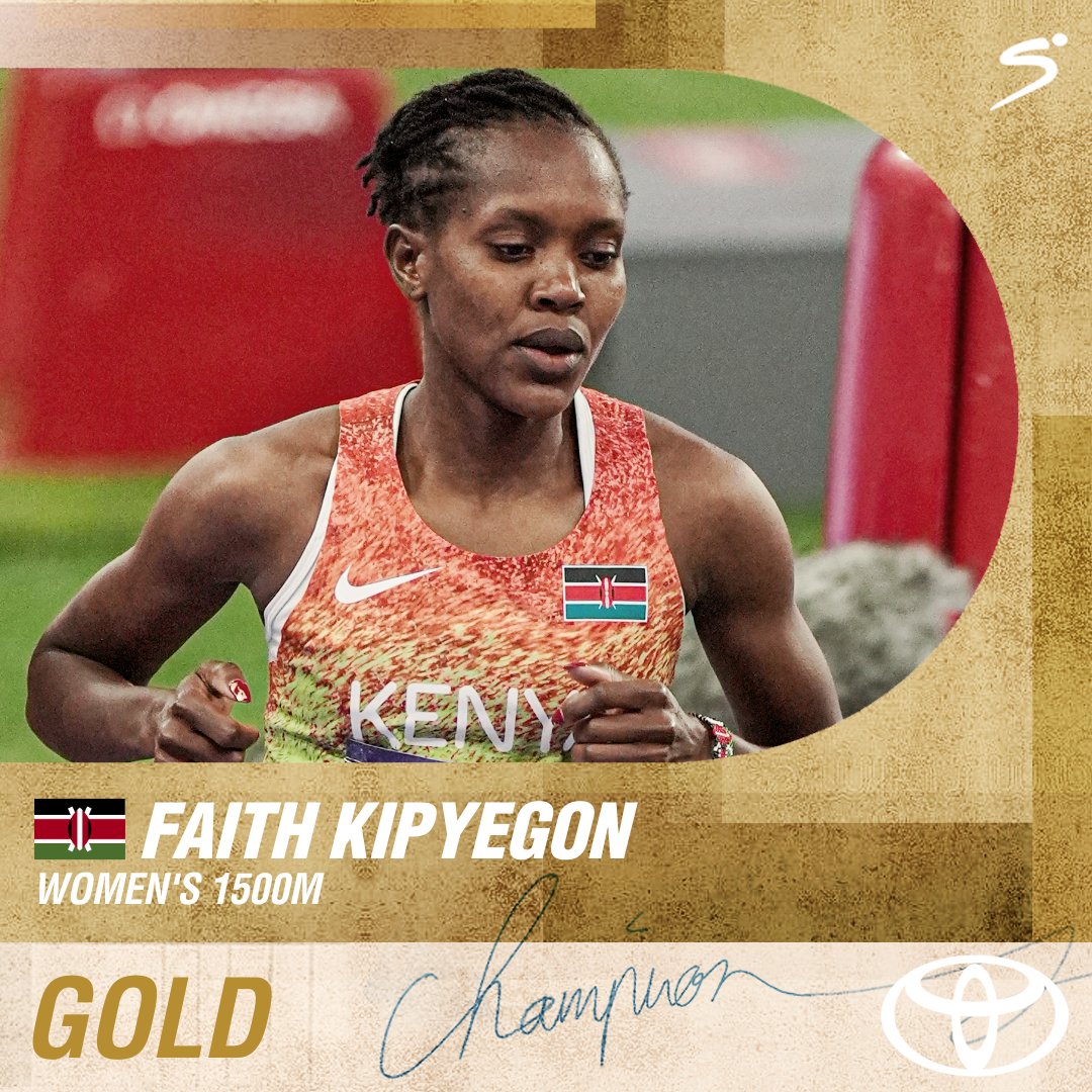 SuperSportTV's tweet image. 𝐓𝐇𝐑𝐄𝐄-𝐓𝐈𝐌𝐄 𝐎𝐋𝐘𝐌𝐏𝐈𝐂 𝐂𝐇𝐀𝐌𝐏𝐈𝐎𝐍 🇰🇪

Faith Kipyegon gets the Gold AND the Olympic Record 💪🔥

#Paris2024 #CloserToYourChampions