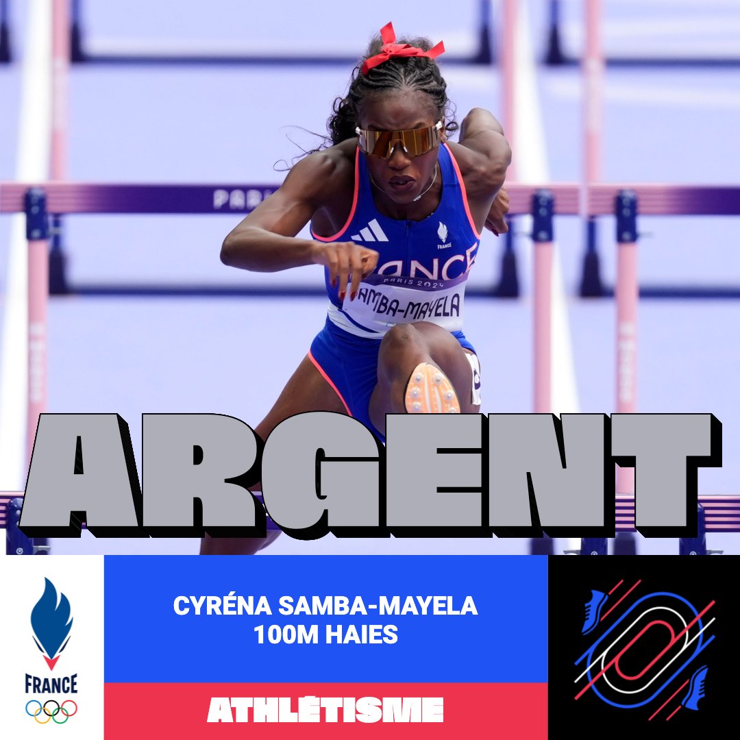 VICE-CHAMPIONNE OLYMPIQUE 🥈

C'EST FOU ! LA PREMIÈRE MÉDAILLE EN ATHLÉTISME EST POUR CYRÉNA SAMBA-MAYELA ✨

#AllezLesBleus #Paris2024