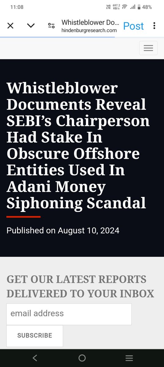 AshishSinghKiJi's tweet photo. BREAKING NEWS 🗞️ 

Once again Rahul Gandhi ji Correct on Adani! See the report of #HindenburgReport
 
#HindenburgResearch #SEBI https://t.co/nS8MxZa8qq