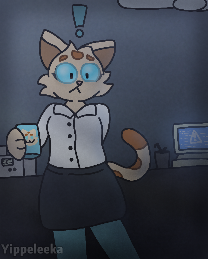 Yippeleeka's tweet photo. Disturbance in the office

(Finally posting my artfight work from July) https://t.co/9qPiv3Kxw8