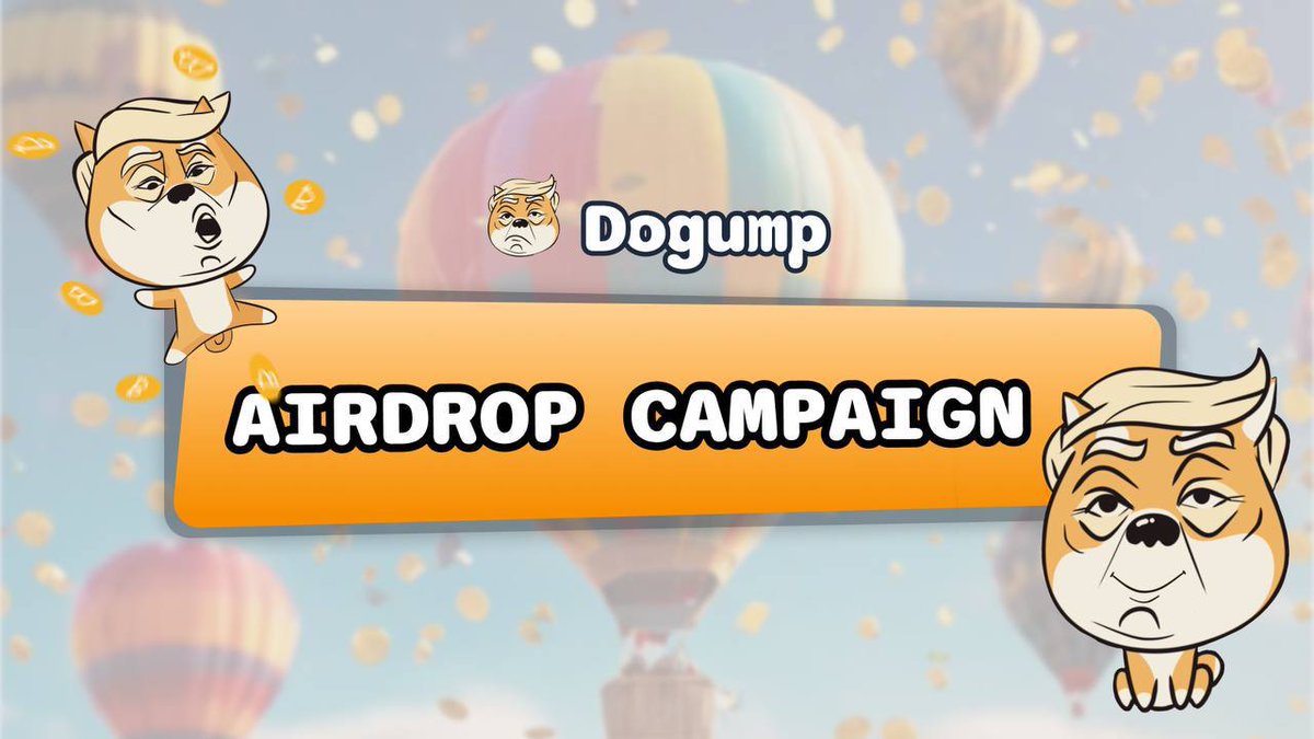 💧 Dogump Airdrop💧

🏆 Task:          ➕  1 Million DOGUMP (~$50)

👨‍👩‍👧 Referral:   ➕   500,000 DOGUMP (~$25)

🔛 Airdrop Link &amp; Information: t.me/Dogump_airdrop…

#cryptocurrency #Airdrop #Bitcoin #DOGUMP #Airdropstario
