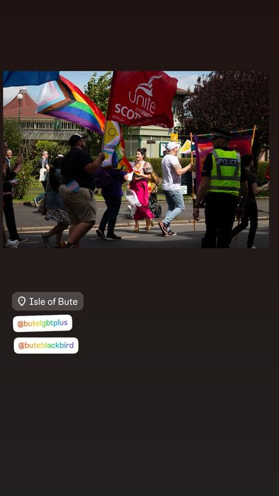 ButeLgbt's tweet photo. Here are a few pics from the #ButePride Parade today.
So pleased the rain held off.
Hope everyone had a good time.
#IloveBute #ButePride2024 https://t.co/JpoCEwUqA3