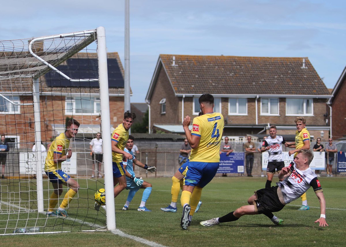 Ben Chapman opens Deal Town FC's account on 16 minutes in their debut match in the Isthmian Southeast League as the Hoops ran out 3-1 winners against Lancing FC.  More photos to follow.