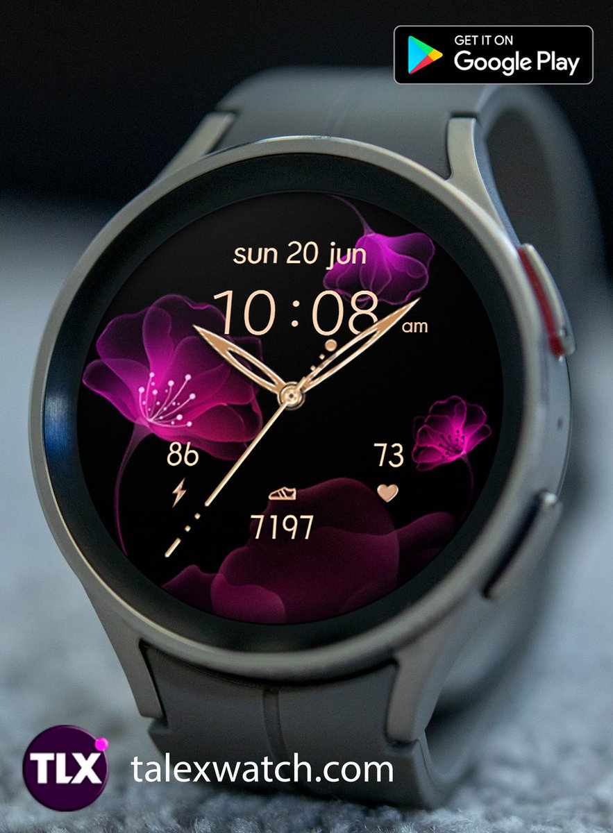 watchstudio1's tweet photo. Bloomy Time Watch face  [Wear OS] https://t.co/5OP4m1yIop
Live. Beautiful. Floral. Battery friendly.
#WearOS #watchface #GalaxyWatch6 #GalaxyWatch5 #talexwatch #watchfaces #buyonegetonefree https://t.co/CiEGiRl03V