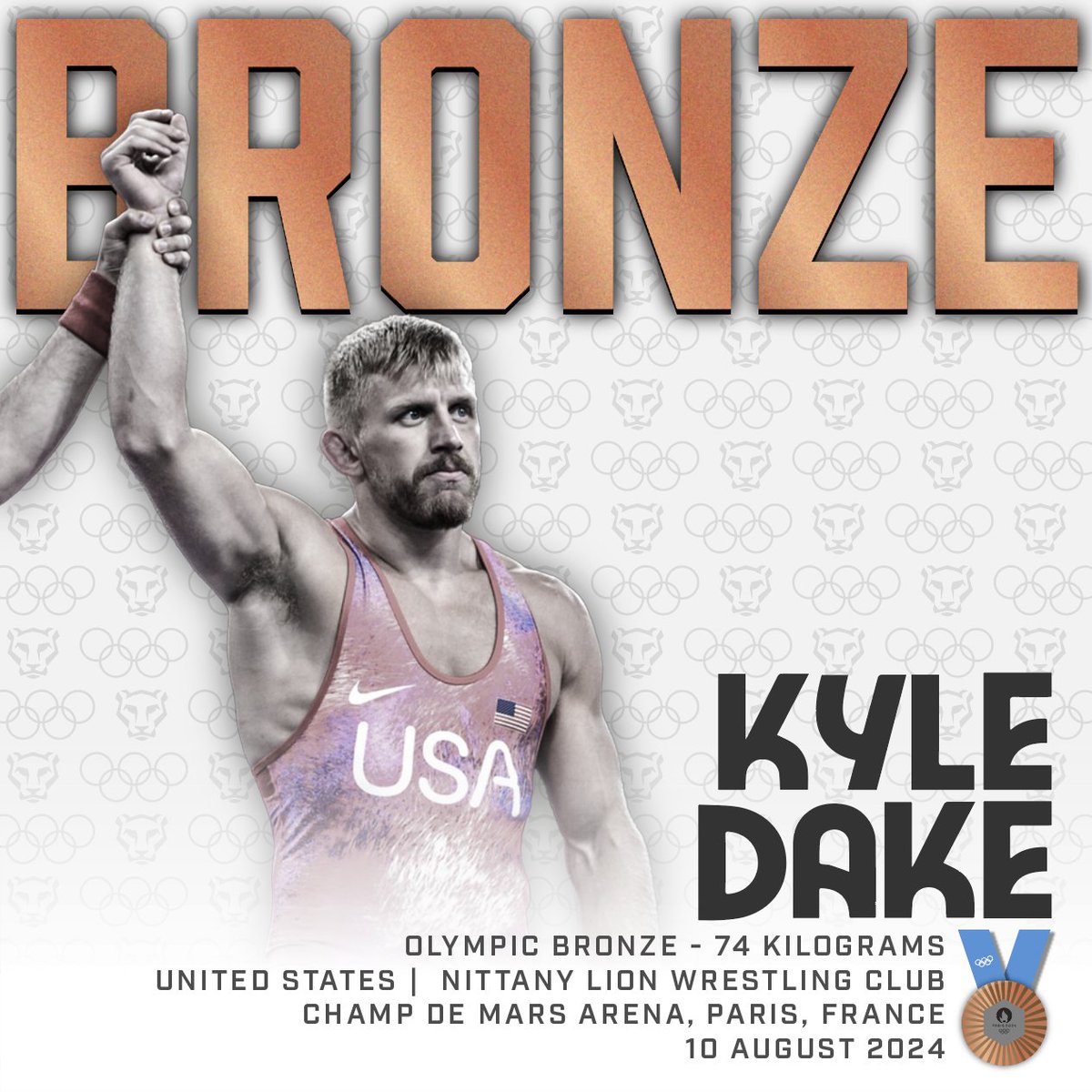 Kyle Dake - 2024 Olympic Bronze Medalist at 74kg! 🥉🇺🇸
#Paris2024