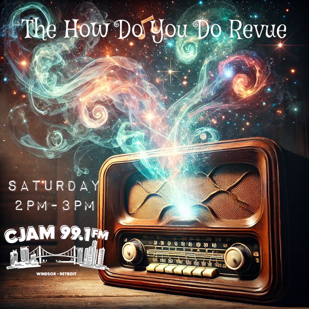 HowDoYouDoRevue's tweet image. Hey Windsor &amp;amp; Detroit!

We’re on the air on both sides of the Detroit River, with some times about magic, new songs that are magical, some old tunes that are magical, and the magic of The Croaky Crooner!

Right now on @CJAMFM 99.1, cjam.ca and @iHeartRadio