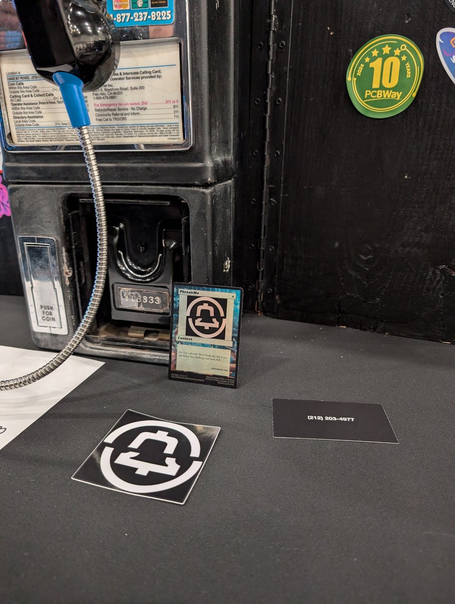c4m0ufl4g3's tweet photo. Day 2 SWAG is out. Come swing by the PhreakMe booth!

#PhreakMe #defcon32 https://t.co/SQKUBbuHFj
