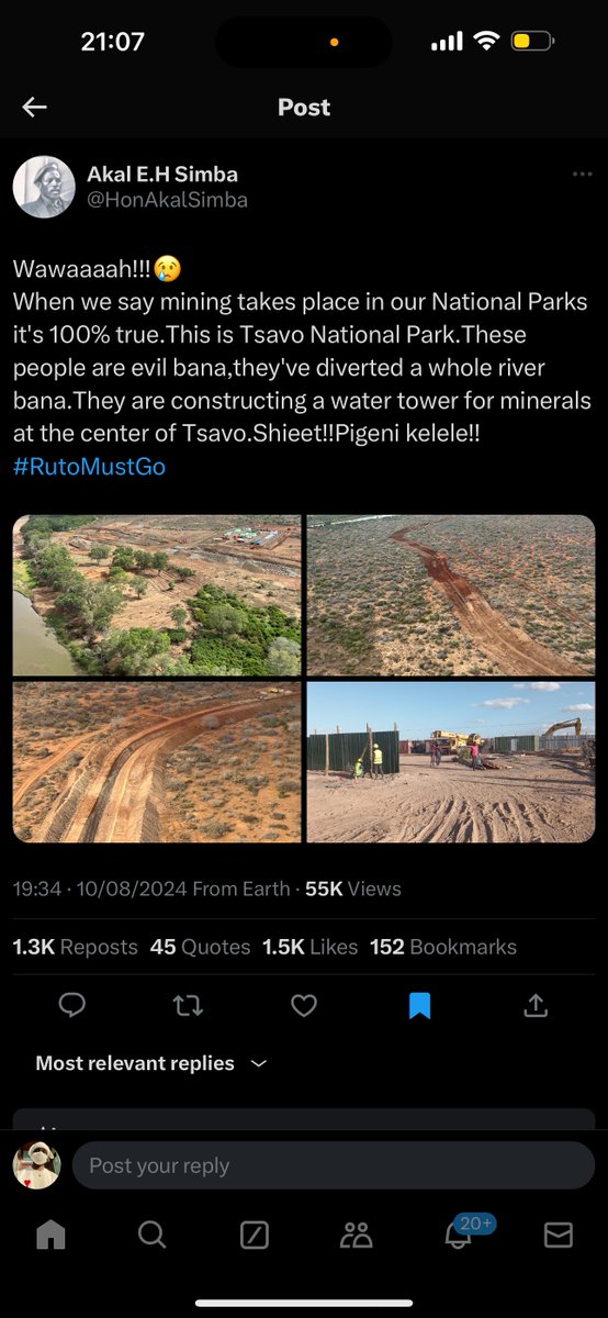 polo_kimanii's tweet photo. Tsavo East. Looks like they sold it way before they even met to have official talks behind our backs. Our National resources have been secretely Auctioned to the west

Its time we now chose wheather we are going to have Wine for a chosen few or clean water for everyone. https://t.co/5FDTA3R0IE