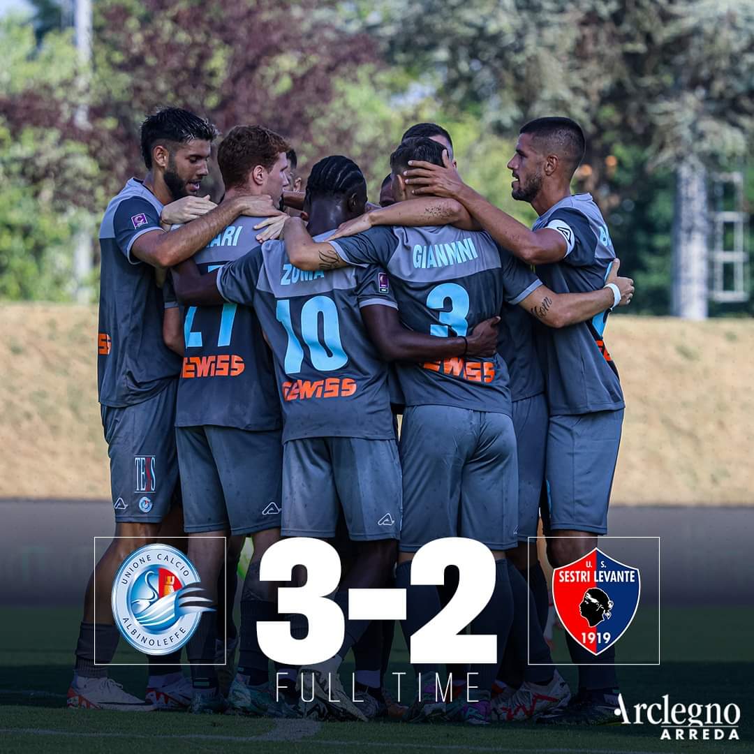 UCAlbinoLeffe's tweet photo. Coppa Italia di Serie C | Primo Turno Eliminatorio 🏆
FT: #aL 🆚 Sestri Levante 3-2 (7' pt Munari, 9' pt Zoma, 11' pt Parravicini, 45' pt Oneto, 49' st Capelli)
Rivivi la partita ▶️ https://t.co/u0e3U3wxCG ✍️
#coppaitaliadiseriec #ALBSES #ForzaScècc #ForzaaL 💙 https://t.co/yGFhXwvpVQ