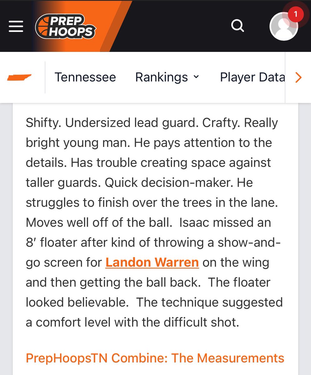 IsaacKelch1's tweet photo. Thanks for the write up @AndrewForce8! I’m excited to keep improving and showing what I can do! @PrepHoopsTN @LHSskinshoops https://t.co/Jdl1uJnamV