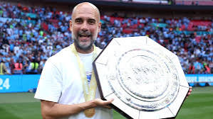 Voiceoflangofm's tweet photo. 🏆🔵 @ManCity beats @ManUtd to win Community Shield!
Pep @GuardiolaTweets wins his 18th trophy as Man City manager including 6 PL in 9 years at the club.
#CommunityShield
#VOLSports #VOLUpdates https://t.co/7AgBlQ6H8U
