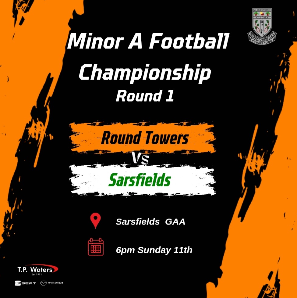RoundTowers_Gaa's tweet photo. Minor Football Championship 

Round Towers vs Sarsfields 

📆 Sunday 11th August
🕐 6pm
📍Sarsfields GAA

All support welcomed ⚫️🟠 https://t.co/nDRJAgLPUe
