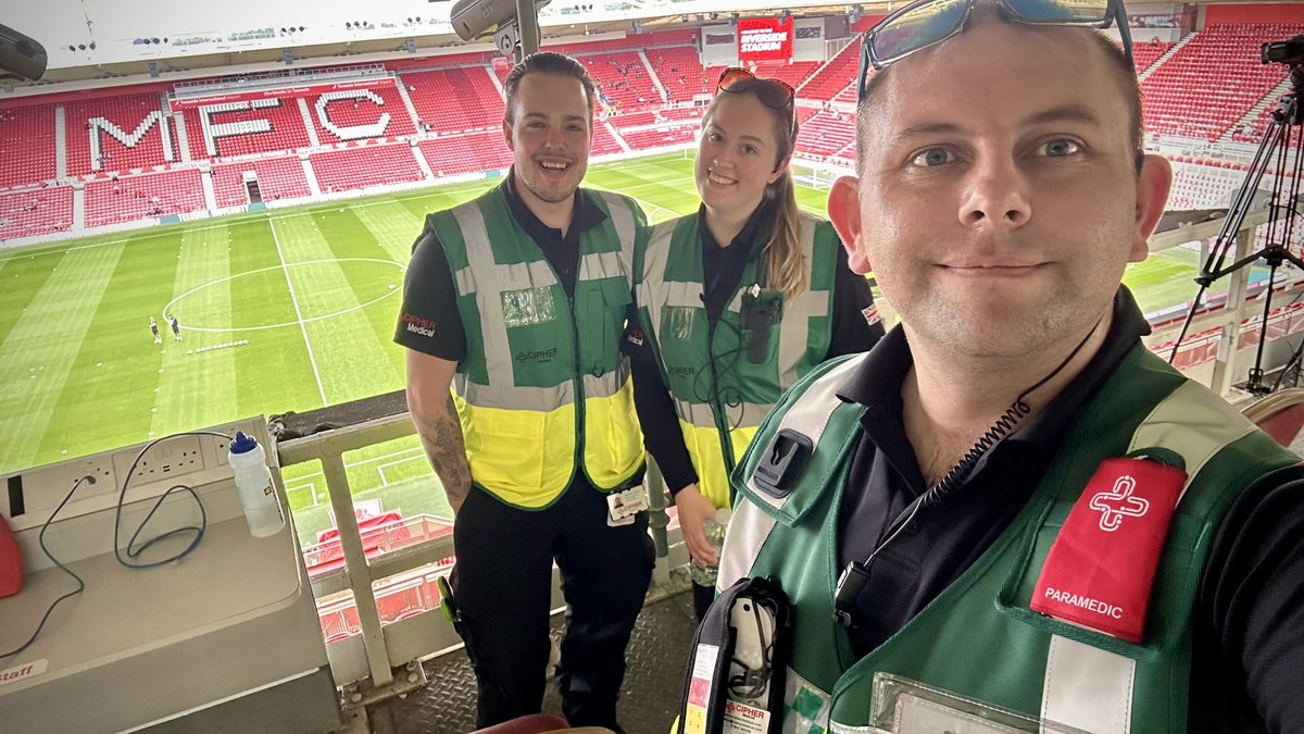 MarkColledge92's tweet image. Great day at @Boro for their first match of the season. Had the privilege of working as operational command (bronze) 🚑⚽️
@CIPHERMC #Paramedic #Event #Professional #OneTeam #OperationalCommand