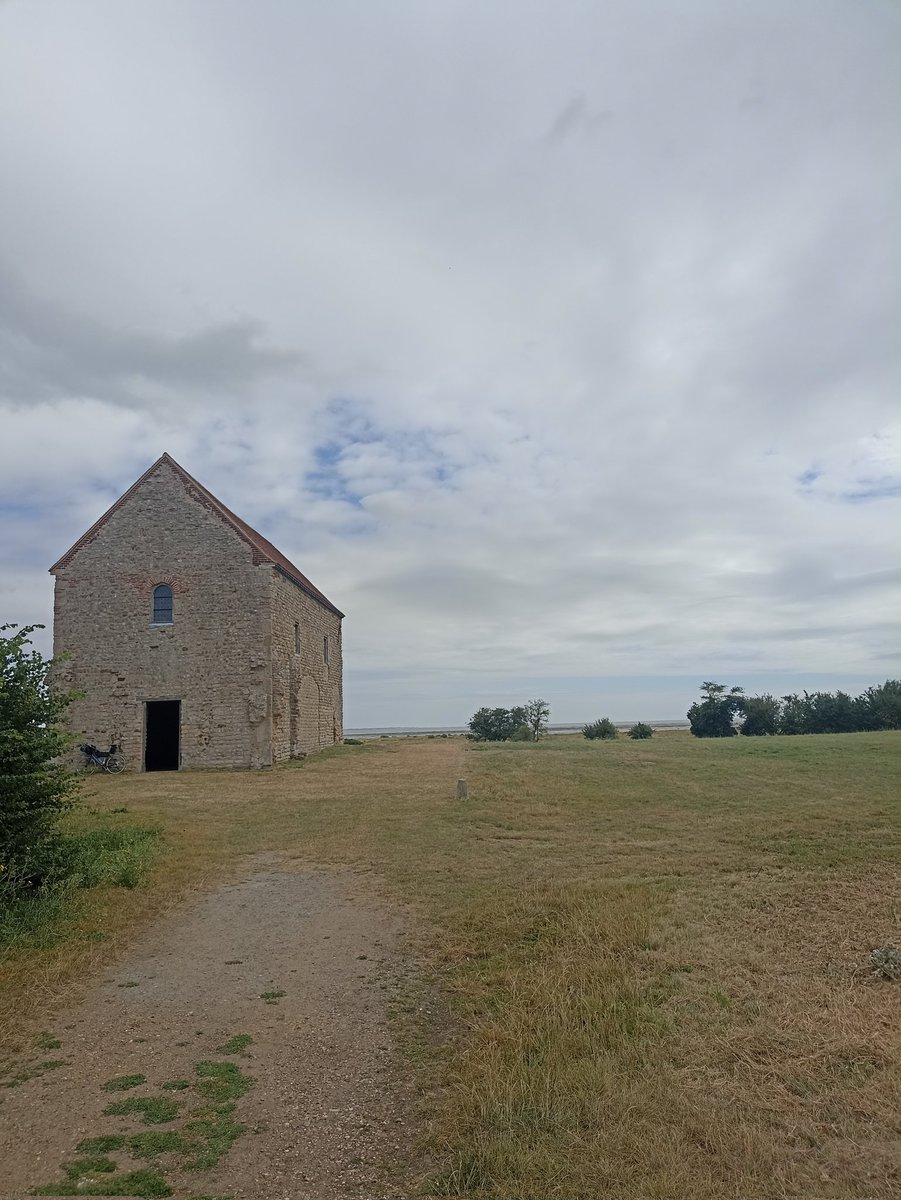 7th century chapel of St Peter-on-the-wall inside the Roman shore fort of Othona.

Apparently you can hear ghostly hooves here but I think the spectral horses might have been sleeping today