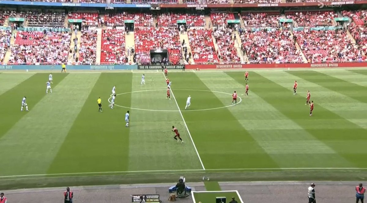 PulseSportsNG's tweet photo. 🚨 KICK-OFF: Manchester City vs. Manchester United

#CommunityShield #MCIMUN https://t.co/XClRpxrCOG