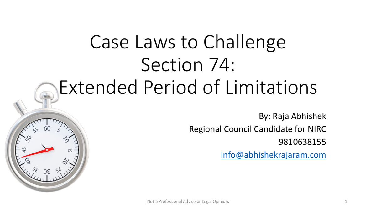 abhishekrajaram's tweet photo. Please download the file to challenge GST Notices U/s 74, i.e., Extended Period of Limitations.

Steps to download:
1) Follow me, or else DM will not work
2) Reply to this tweet with "CHALLENGE"
3) Check your DM
4) Follow Steps
5) Join GST Litigation Group

Link valid 24 hours https://t.co/7fJI6kiIyY