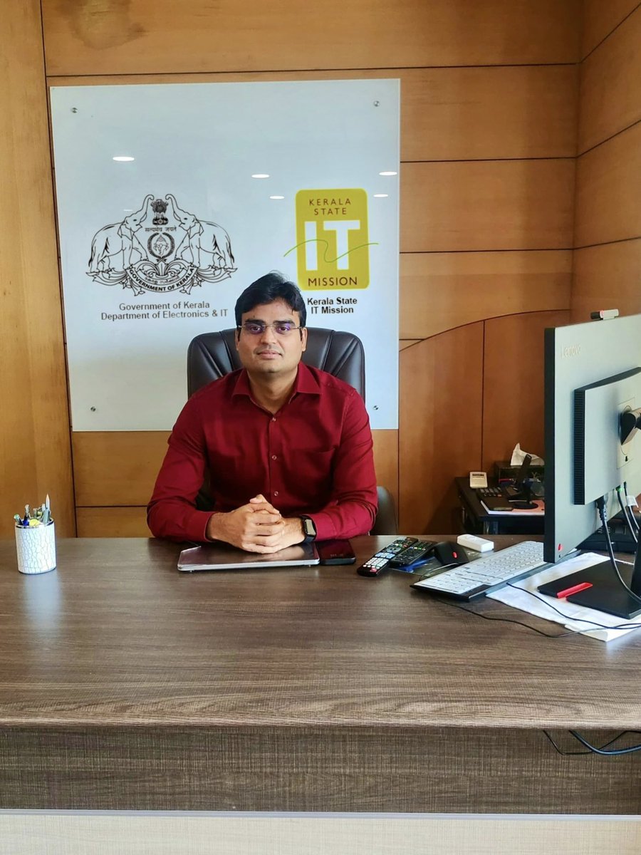 Vinay Goyal IAS🇮🇳 (@vinay_goyal2016) on Twitter photo Took charge as Director, Kerala State IT Mission & Project Director, eHealth Kerala. Looking forward to these new roles and responsibilities.
<a href="/keralaitmission/">Kerala State IT Mission</a>
<a href="/ehealthkerala/">eHealth Kerala</a> Took charge as Director, Kerala State IT Mission & Project Director, eHealth Kerala. Looking forward to these new roles and responsibilities.
<a href="/keralaitmission/">Kerala State IT Mission</a>
<a href="/ehealthkerala/">eHealth Kerala</a>