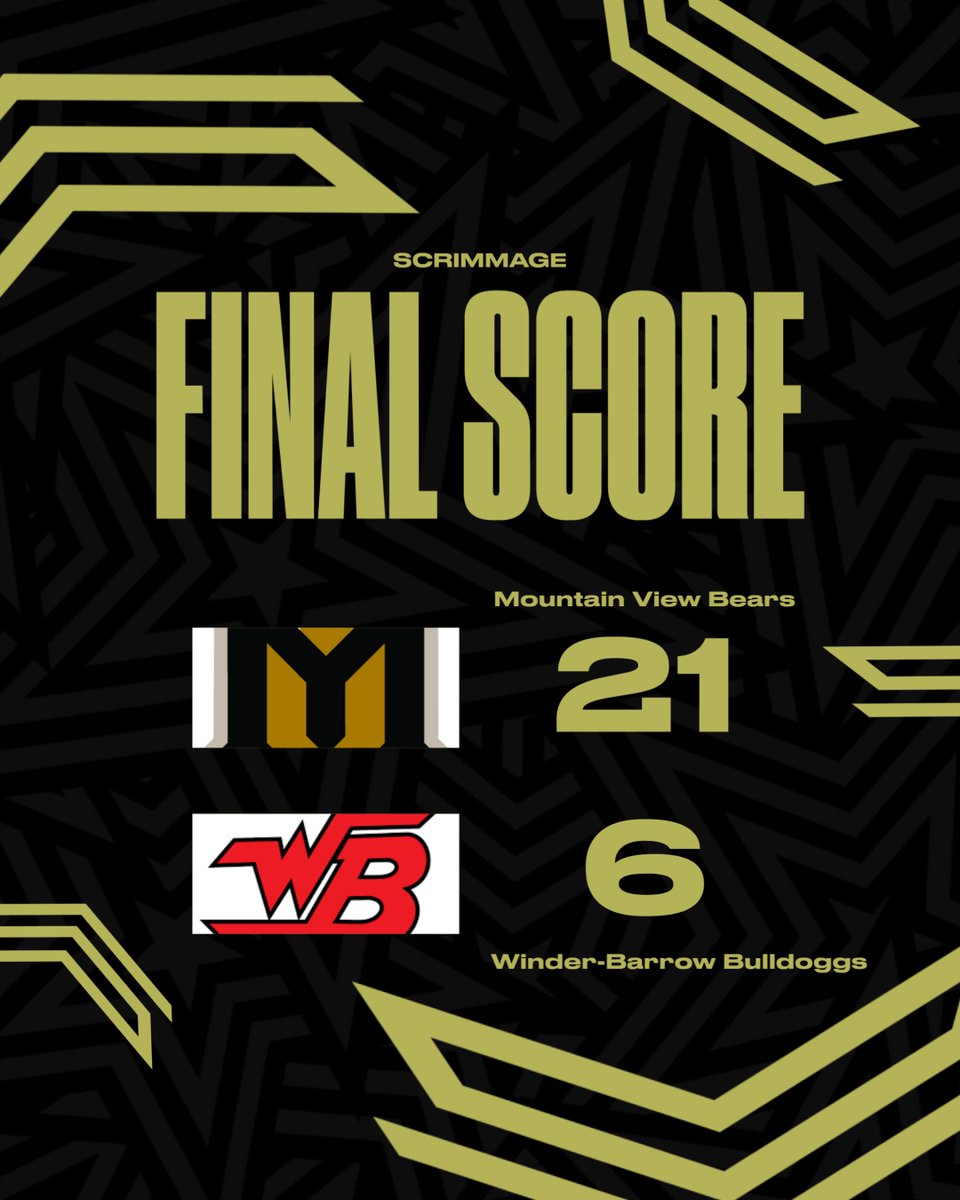Our Mountain View Bears came out and took care of business! Plenty of opportunities  to improve but we are ready for the season to get started!

Come watch your Mountain View Bears next Friday at home against Hillgrove at 7:30!

#GoBears
#ATTACK24