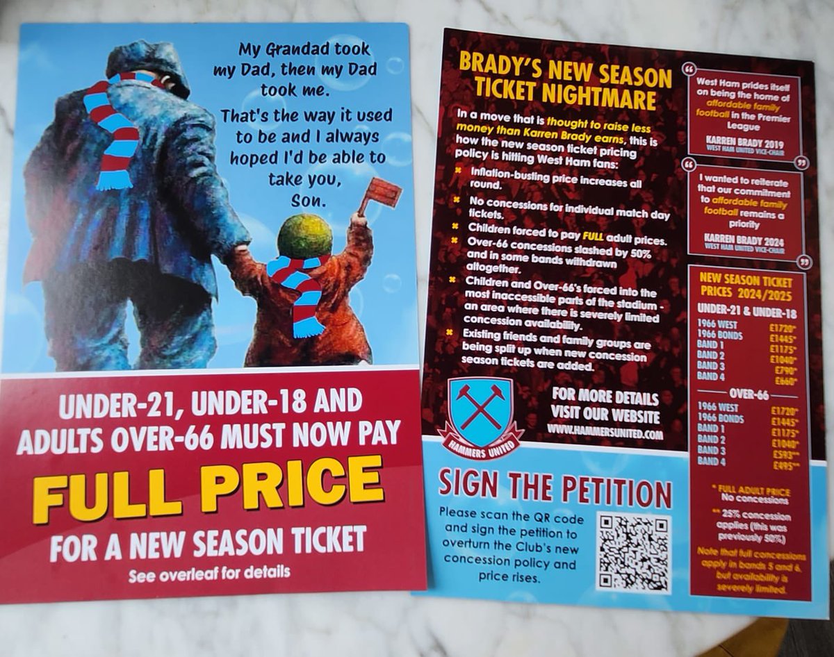 Leaflets being handed out to those at the Betway Cup today