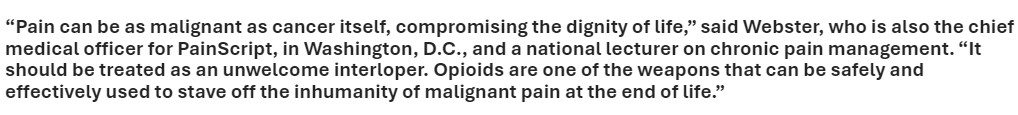 Societies Call for Broader Treatment Options For End-of-Life and Palliative Pain Care shorturl.at/uMMcz