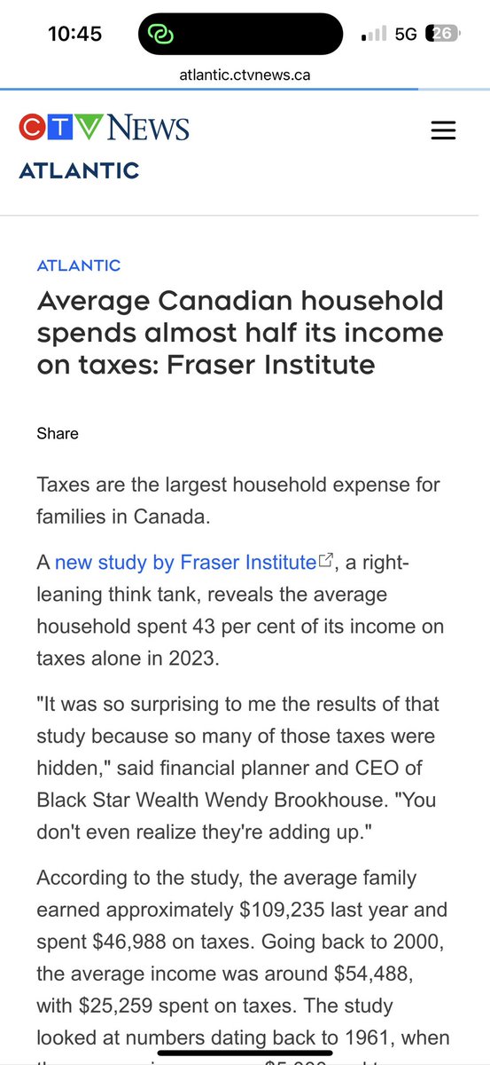 CanadaTaxGuy's tweet photo. Does the average Canadian family really pay 43% in tax?

I see a lot of references to a study that says they do. The same study says Canadians pay more in tax than in essential items.

They post it each year. I fell for it last year. But there are some BIG flaws with the study: https://t.co/x32lj1swzu