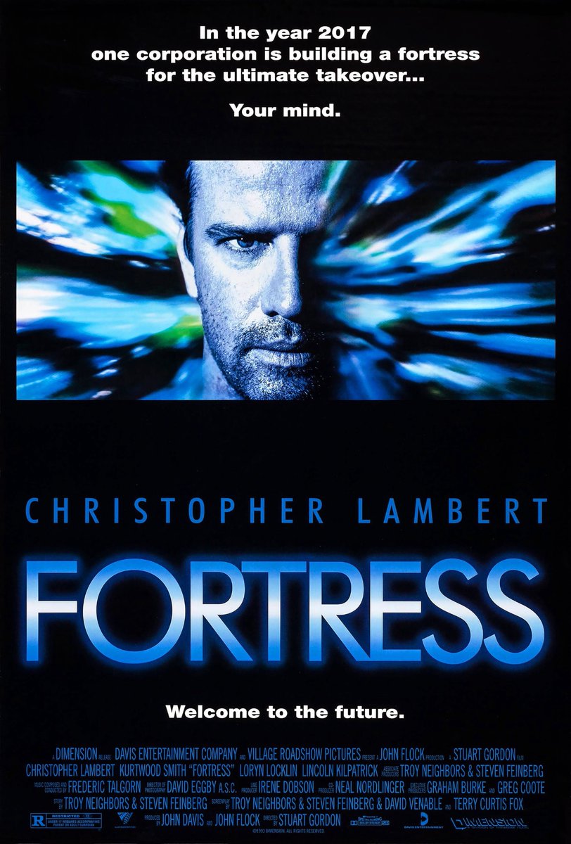 EugWSerra's tweet photo. On September 3, 1993, Fortress was released in the U.S.! #Fortress #StuartGordon #ChristopherLambert #KurtwoodSmith #LorynLocklin #JeffreyCombs #TomTowles #VernonWells #LincolnKilpatrick #CarolynPurdyGordon https://t.co/ACsTQyzO7p