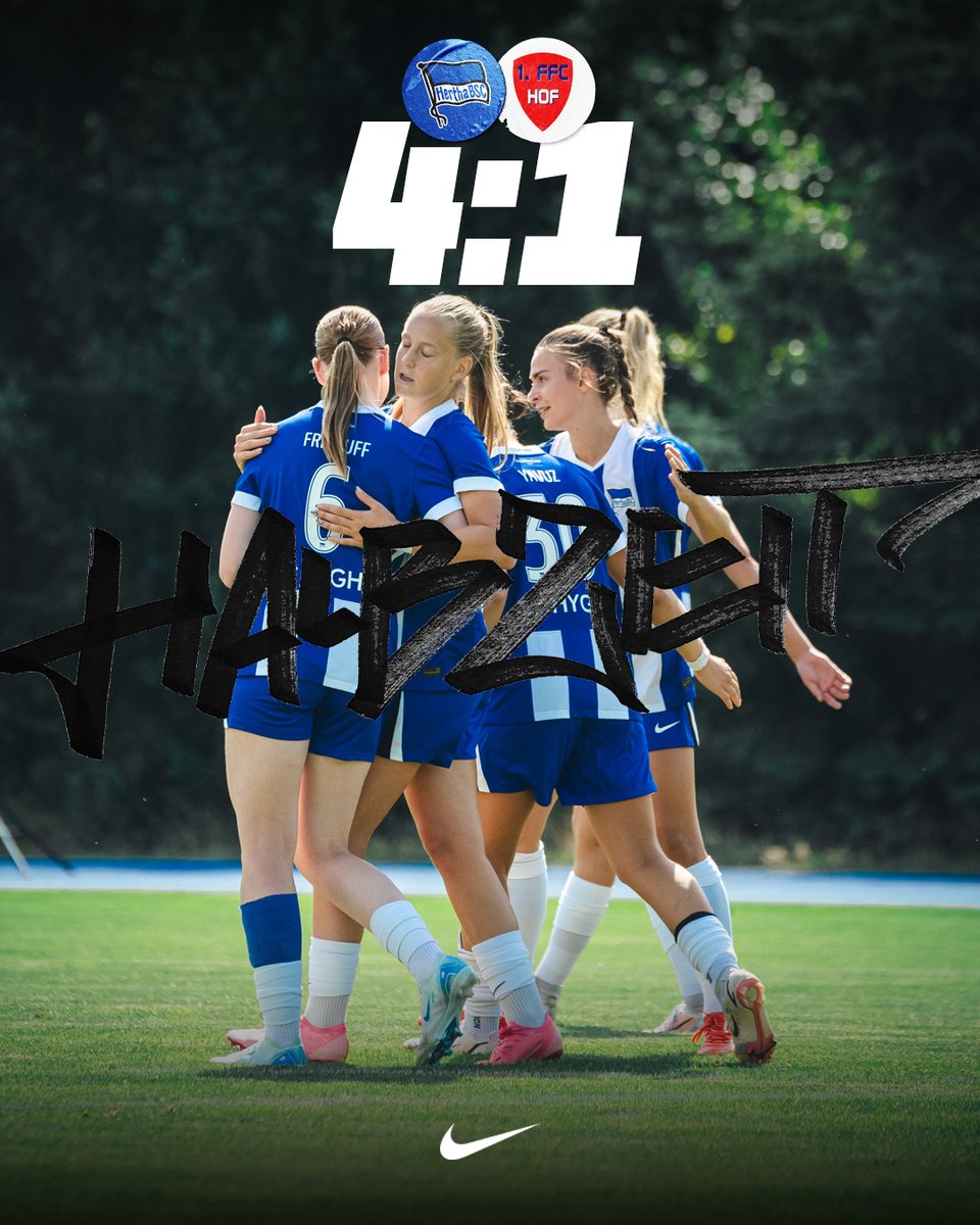 HerthaBSCFrauen's tweet photo. 45': Und direkt nach Elfies Tor kommt der Halbzeitpfiff. Sehr starke erste Halbzeit! Weiter so, Mädels. 💙
#BSCFFC #BSCFrauen I 4:1 I #HaHoHe https://t.co/xpGkZiDdg5
