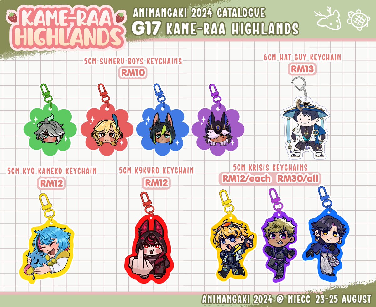 RaamitriVT's tweet photo. @KameKameVT and I are boothing at #amg2024  thats taking place 23/8 - 25/8 at table G-17!! 🐢🦌✨

Please refer to my silly guide on where we are located!

This is our merch catalogue for the event !! Please take a look if you’d like 👀 ✨

So excited to see everyone there!
(1/3) https://t.co/HJm8nqwtr4