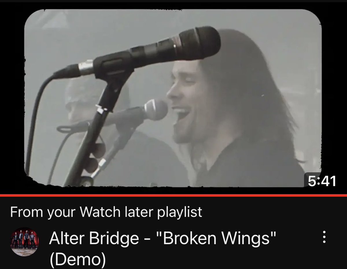 MarkTTremonti's tweet photo. In the fall of 2003 Mark Tremonti, Scott Phillips and Brian Marshall sent three demos to Myles Kennedy to record vocals on as a part of his audition to join @alterbridge . "Broken Wings" was the first demo that Myles sent back which lead to the guys flying him out to Orlando on January 2nd 2004 to jam.

The band set up a rehearsal space and played together for the first time on January 4th, 2004. The content starts on the first day of Alter bridge and spans thought the entire One Day Remains album cycle.

Happy 20th Anniversary of Alter Bridge \m/ #AlterBridge 

https://t.co/335RekJNDo