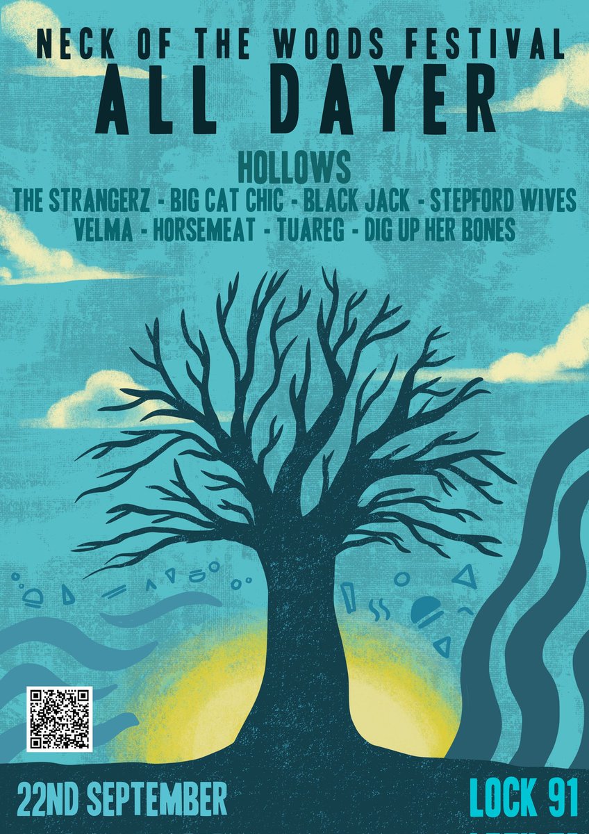 Thrilled to announce that we are playing @neckofthewoodsfest in Manchester on Sunday 22 September with the following beautiful scallywags:-

 @hollowsuk @the_strangerz_
@blackjackbxnd
 @bigcatchic @velmaband @horsemeatuk tuareg, dig up her bones

Tix in our LINKTREE