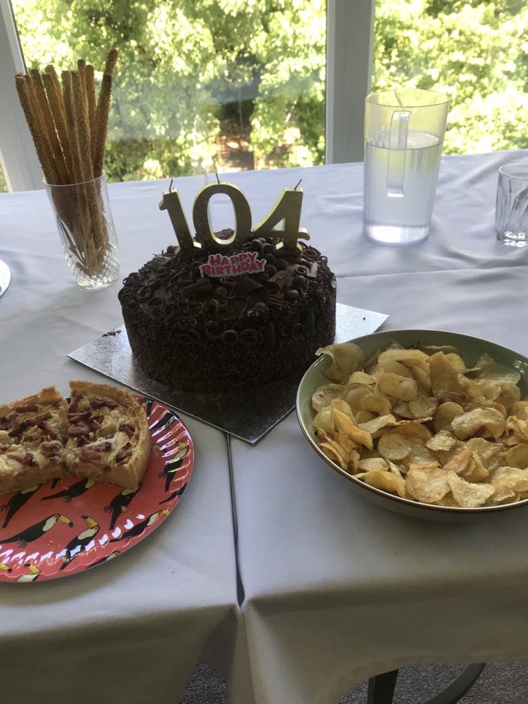 Celebrating Dorothy’s 104th birthday! #birthday #party #cake #gifts <a href="/AnchorLaterLife/">Anchor</a> #celebration #care #carehomes