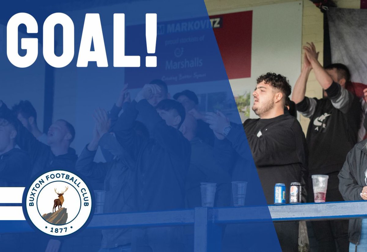 Buxton_FC's tweet photo. 15’ | BUX 1 - 0 LEA  

Tommy Elliott scores our first goal
of the season! Sault crossed it low to the man in the middle and he finished it off to give us the lead!

#UpTheBucks | #TeamBuxton https://t.co/2hA6U2LFNy