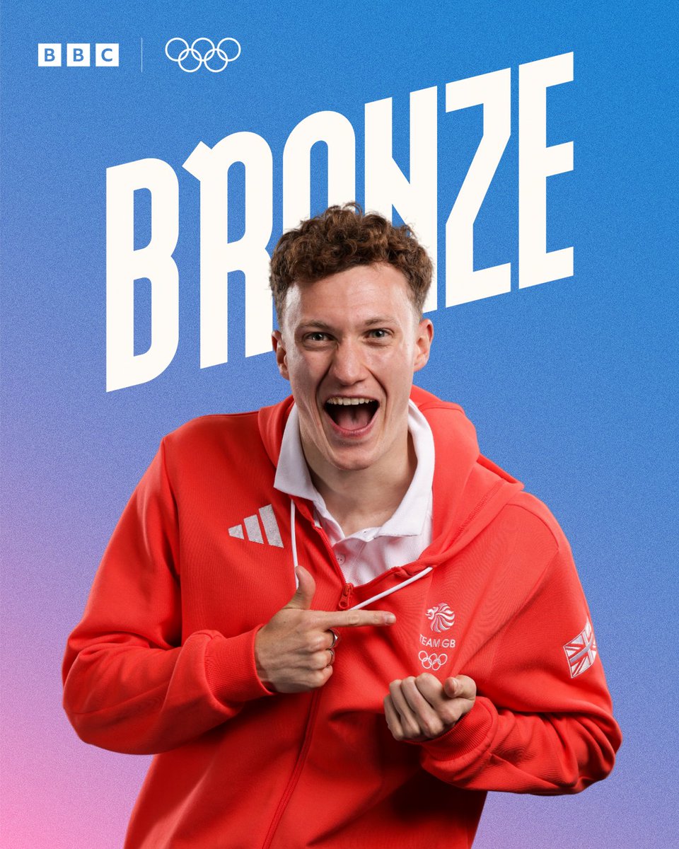 BBCSport's tweet photo. BRONZE FOR TEAM GB 🥉

Noah Williams has won a bronze medal in the men's 10m platform final 👏

#Paris2024 #Olympics https://t.co/JgCEMxID9O