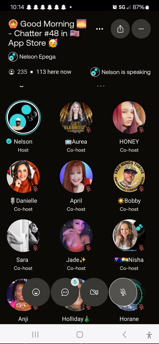 This fabulous new social audio and video app is now #48 in the App store. I'm so honored to have been one of the first 50 beta testers with founder <a href="/nelsonepega/">Nelson Epega</a> and his team <a href="/jonbingnj/">Jonathan Bing</a> come join us. Have a few invitations left if you message me. Congrats agsin Nelson🥰 #OG