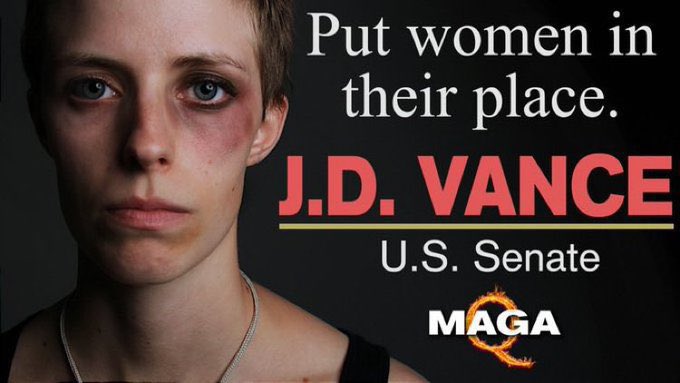 <a href="/RootedinResist1/">Rooted in Resistance</a> @Clayton59237111 Vance says women must stay in abusive marriages for the children. Is that good for children?