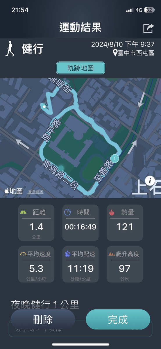 七夕跑個七公里應景一下。