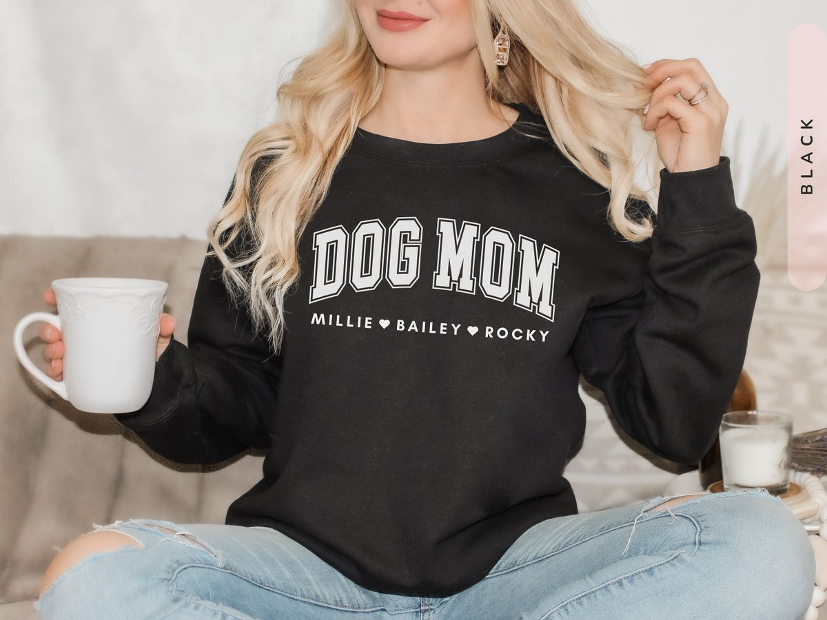Dog Mom Sweatshirt Personalized Dog Name Sweater Boho Dog Lover Gift for her Custom Dog Mom Gift Personalized Retro Dog Shirt for Dog Mamas #DogMomSweatshirt #GoldendoodleGifts 
Buy here etsy.com/listing/164018…