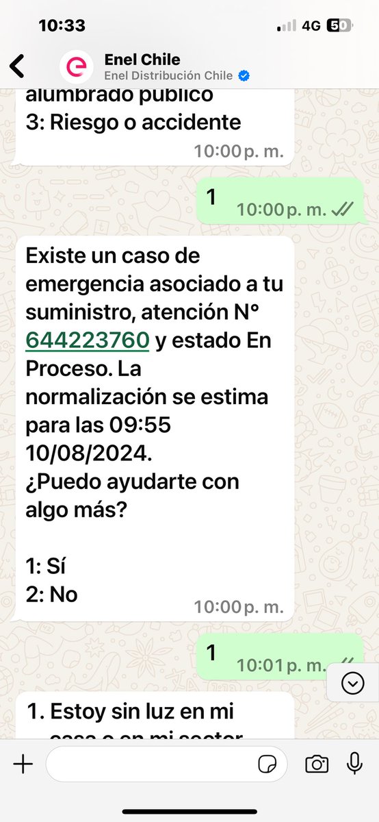ncabezas's tweet photo. @Enel_Informa_CL Tu número de WhatsApp bien poco creíble… todos los días me da una respuesta distinta https://t.co/4oCYS9LWrv