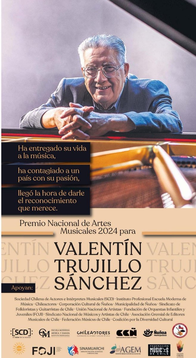Educaciongrat's tweet photo. Esta cuenta apoya con toda la fuerza al gran Maestro Valentín Trujillo Sanchez como Premio Nacional de Artes Musicales 2024.
RT RT RT https://t.co/RIj4F7WbG5