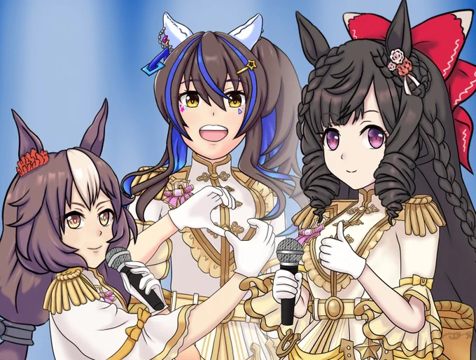 5thライブDay1の配信カメラに3人ハート(ならず) #ハートの日