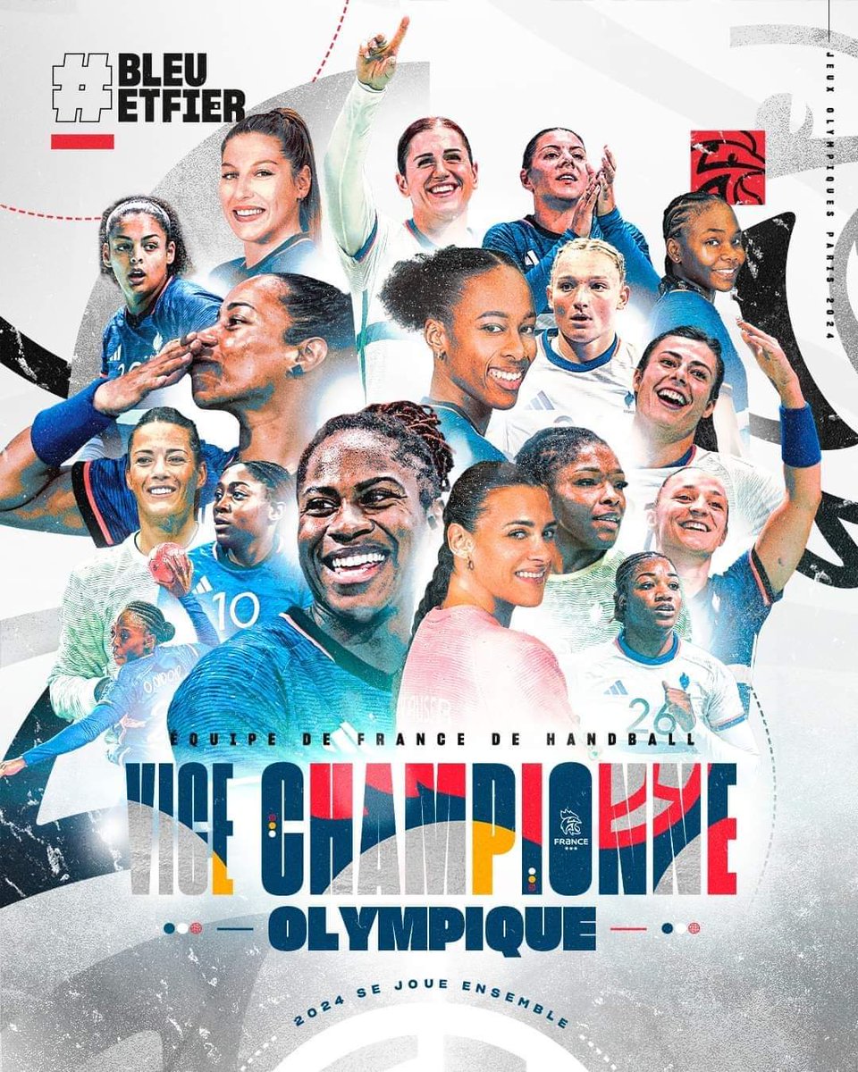 BHandball's tweet image. #Paris2024 

Félicitations à nos BLEUES pour ce beau parcours olympique ! Elles s'inclinent en finale face aux Norvégiennes sur le score de 🇳🇴29 à 21🇫🇷 et ainsi décrochent la médaille d'argent !