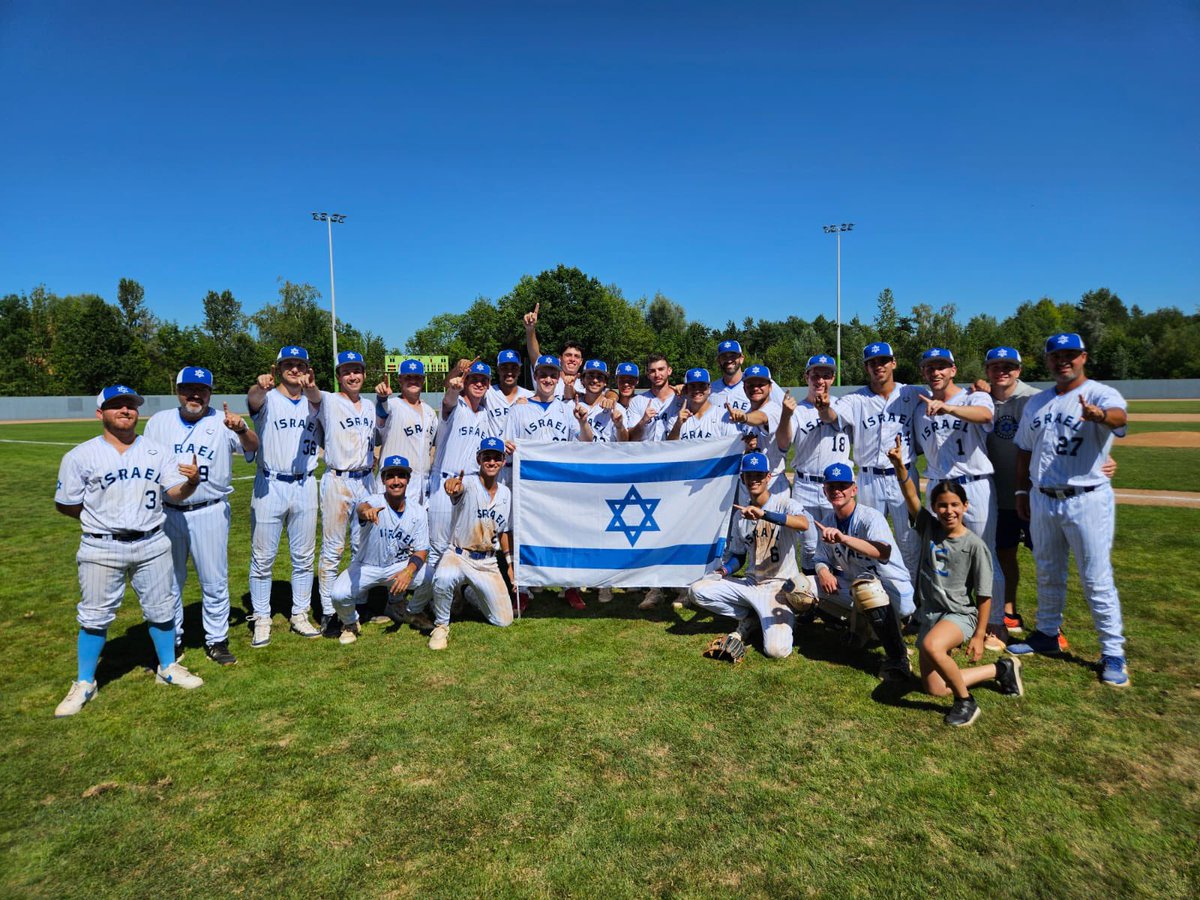 Josh Zeid (@josh_zeid14) on Twitter photo Incredibly proud of the u23 <a href="/ILBaseball/">Israel Baseball 🇮🇱⚾️</a> team out here in 🇨🇭. Entire team played lights out all week.
Pitching staff allowed 6 runs in 5 games and finished with a combined no hitter in the Championship game.
Now they move on to the A Pool next summer in 🇨🇿! Incredibly proud of the u23 <a href="/ILBaseball/">Israel Baseball 🇮🇱⚾️</a> team out here in 🇨🇭. Entire team played lights out all week.
Pitching staff allowed 6 runs in 5 games and finished with a combined no hitter in the Championship game.
Now they move on to the A Pool next summer in 🇨🇿!
