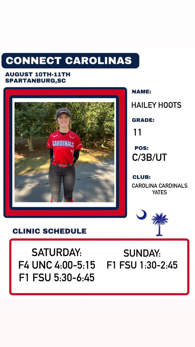 Super pumped!! Grateful for the opportunity to participate in the Diamond Direction camp with so many amazing coaches! <a href="/DDSBandEvents/">Diamond Direction</a> <a href="/CardinalsYates/">Carolina Cardinals Yates</a> <a href="/FSU_Softball/">Florida State Softball 🥎</a> <a href="/UNCSoftball/">Carolina Softball</a> <a href="/Ledfordsoftball/">Ledford Softball</a> <a href="/THEWOWSB/">WOWSB</a> <a href="/DirectRecruits/">Direct Recruits</a> @SportsTalk336 <a href="/SportPrepX/">SportPrepX</a> <a href="/Get2CollegAth/">Get 2 College Athletics</a>